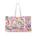 Blossom Elegance Travel Duffel Bag - Sophisticated Weekend Companion