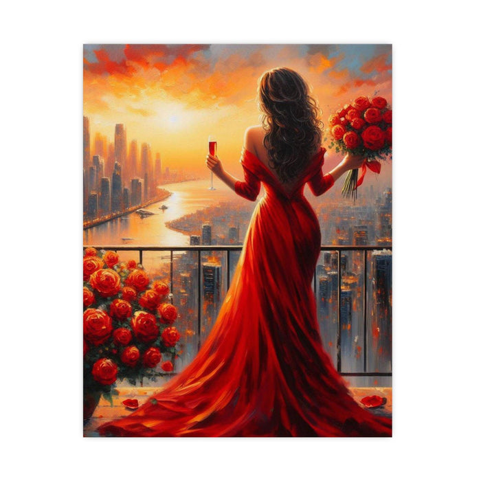 Elegant Red Wine Matte Art Print - Luxe Decor for a Refined Space