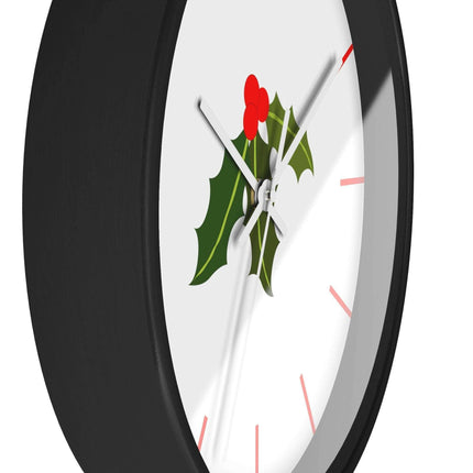 Elegant Artisanal Wooden Wall Clock with Lively Print Design