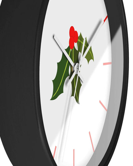 Elegant Artisanal Wooden Wall Clock with Lively Print Design