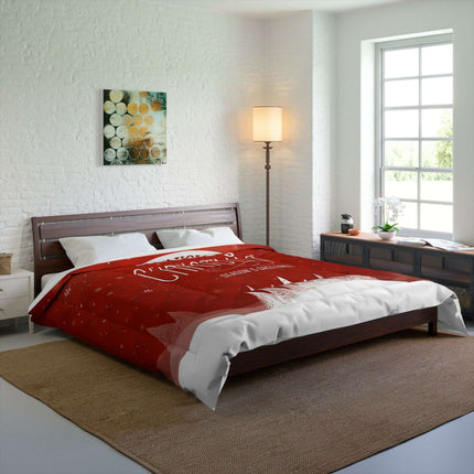 Festive Dreamscape - Luxurious Plush Polyester Blanket for Ultimate Sleep Warmth