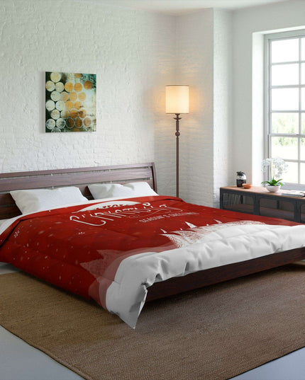 Festive Dreamscape - Luxurious Plush Polyester Blanket for Ultimate Sleep Warmth