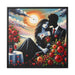 Elegant Love Couple Matte Canvas Print - Sustainable Pinewood Frame