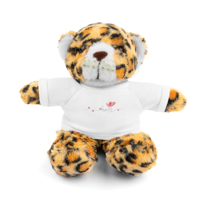 Valentine Plush Toys with Personalized T-Shirts - 8" Adorable Stuffed Animals