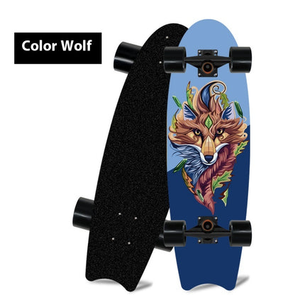 Single Warped Brush Street Board Fishtail Skateboard Maple Deck