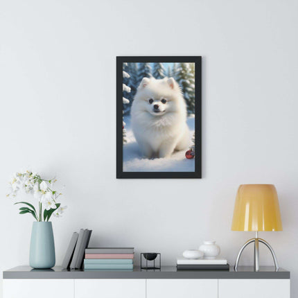 Eco-Friendly Winter Puppy Art Print Collection with Acrylic Protection