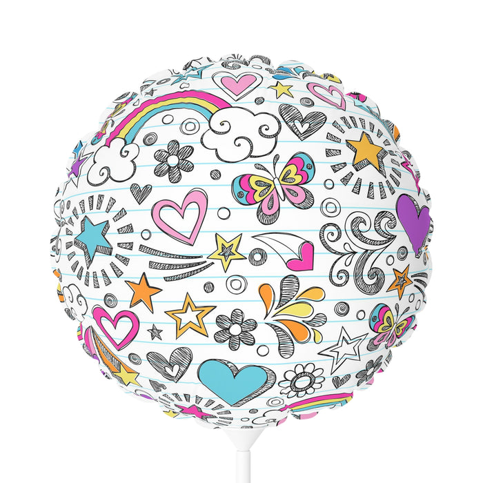 Luxury Matte Mylar Balloon Duo - 11" Round and Heart-shaped