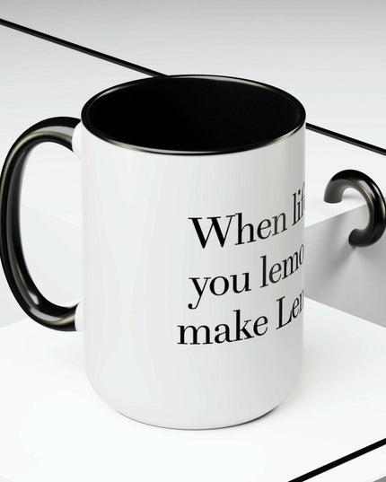 Chic Dual-Tone Ceramic Coffee Cups - 15oz Stylish Drinkware