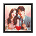 Elegant Valentine Couple Love Canvas Print with Black Pinewood Frame