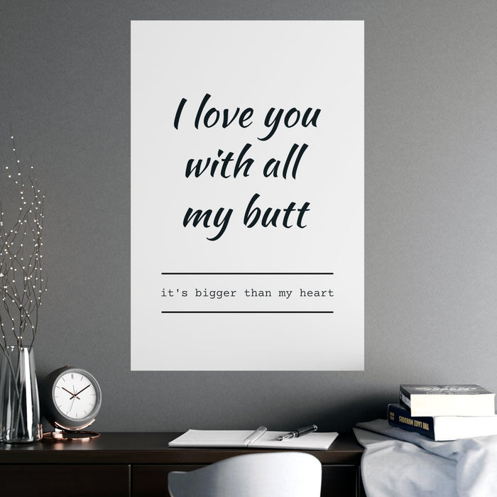 Expressive Love-Filled Matte Posters for Stylish Home Decor