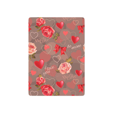 Valentine Red Heart Peekaboo Playing Cards - Enhance Your Game Nights
