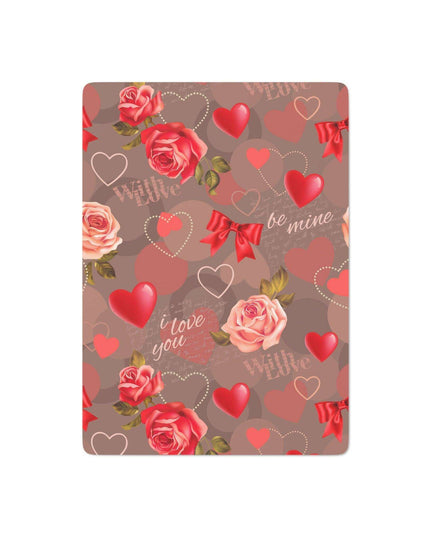 Valentine Red Heart Peekaboo Playing Cards - Enhance Your Game Nights