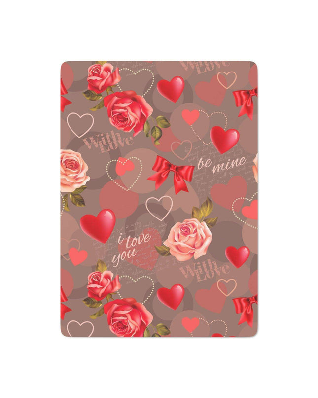 Valentine Red Heart Peekaboo Playing Cards - Enhance Your Game Nights