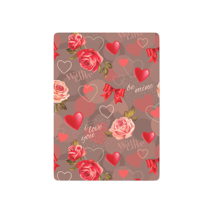 Valentine Red Heart Peekaboo Poker Cards - Elevate Your Game Nights