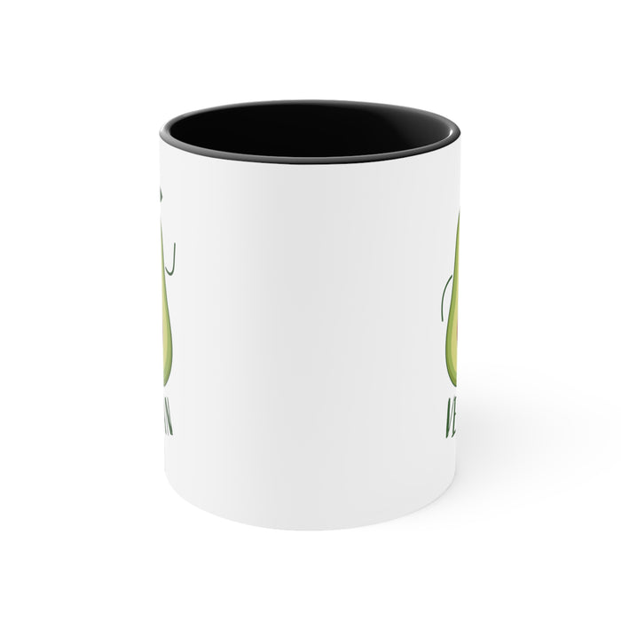 Bright Morning Avocado Accent Coffee Mug - Custom Two-Tone Design