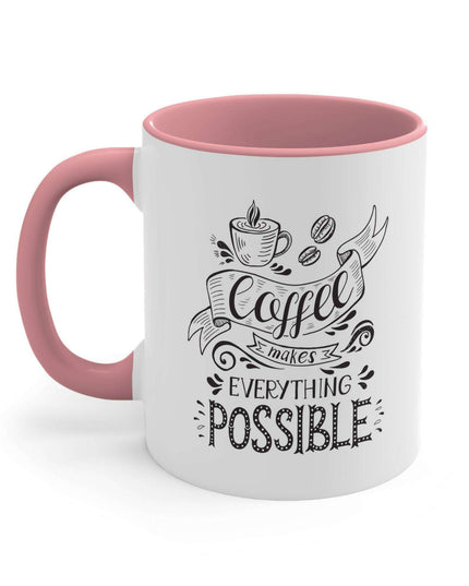 Chic Two-Tone Ceramic Coffee Mug - 11oz for Stylish Sipping