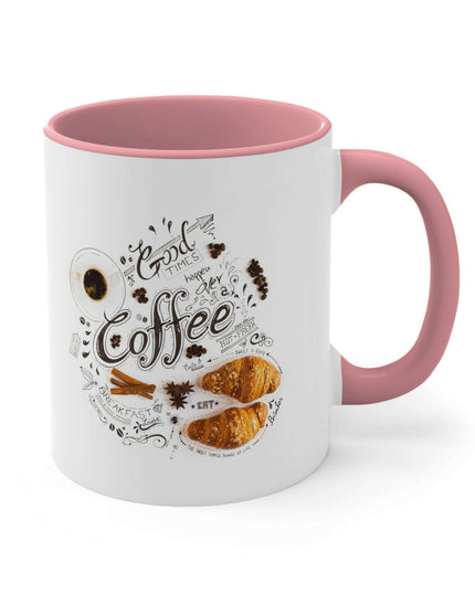 Vibrant Contrast 11oz Ceramic Coffee Mug - Chic Dual-Tone Style