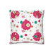 Pink Daisy Burst Decorative Pillow Cover with Elegant Zipper Fastening