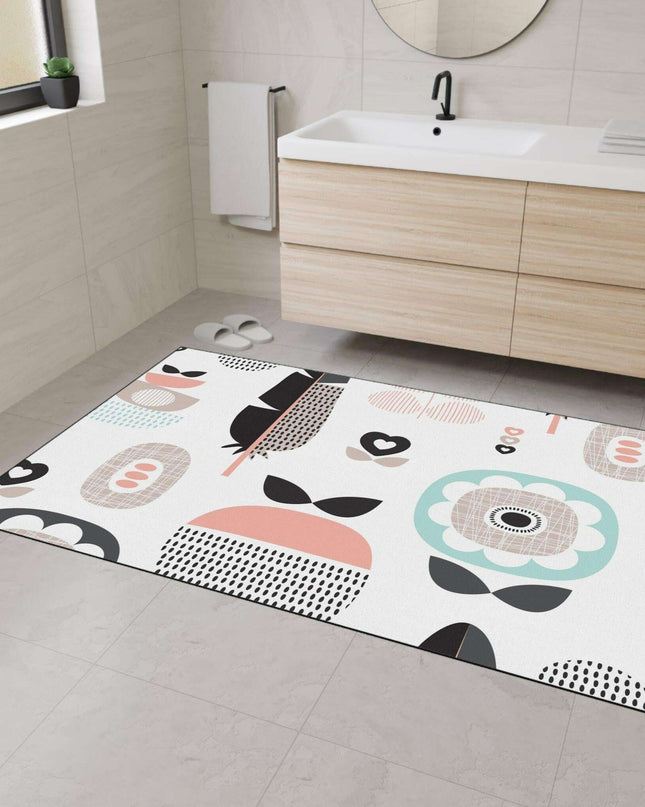 Chic Scandinavian Vintage Area Rug: Modern Floor Mat for Stylish Interiors