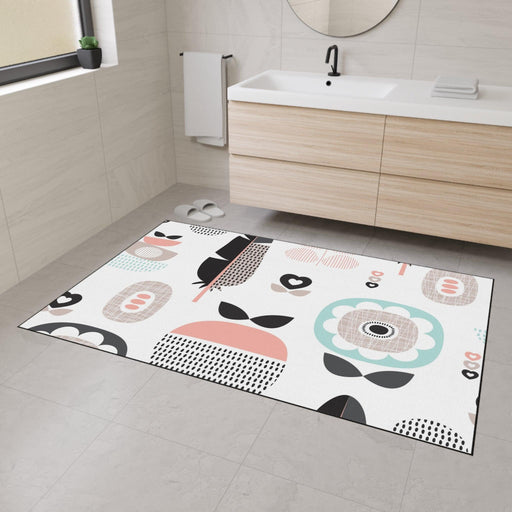 Scandi Retro Premium Non-Slip Floor Mat: Elegant Rug for Contemporary Interiors