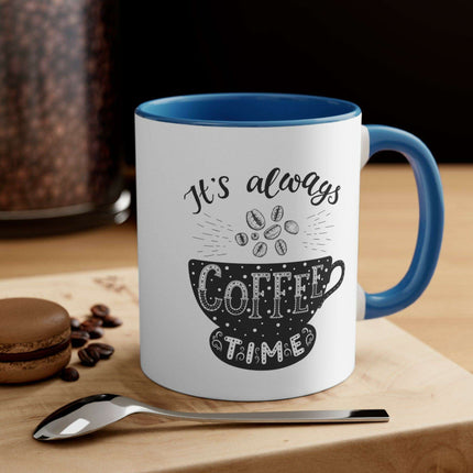 Personalized Colorful Ceramic Coffee Mug - 11oz Two-Tone Design
