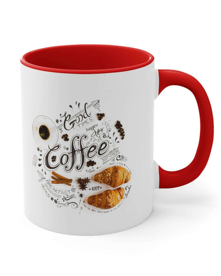 Vibrant Contrast 11oz Ceramic Coffee Mug - Chic Dual-Tone Style