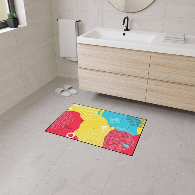 Elegant Geometric Area Rug with Stylish Black Trim by Elite House