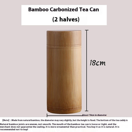 Portable Bamboo Tea Jar Sealed Bamboo Pipe