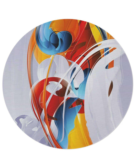 Elite Oil Paint Round Rug - Vibrant Designs, Premium Chenille Blend: A Masterpiece for Your Space