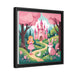 Princess Castle Art Print on Premium Canvas with Chic Black Frame