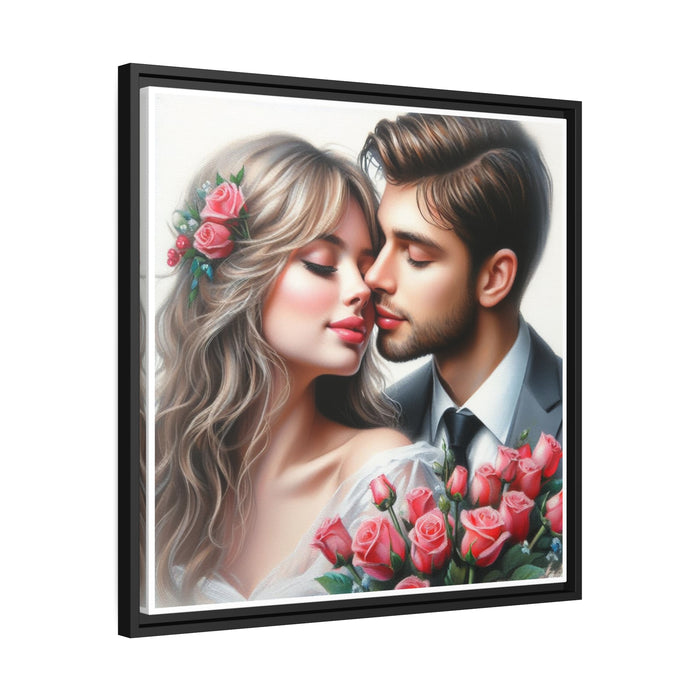 Elegant Valentine Matte Canvas Print - Sustainable Pinewood Frame Options