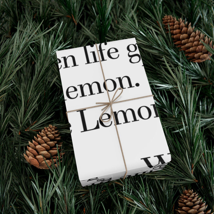 Elegant Lemon-Themed Gift Wrap Paper for Distinctive Presentations