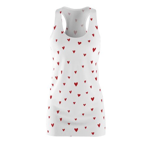 Valentine Red Heart Women's Cut & Sew Racerback Dress - Unleash Your Elegance