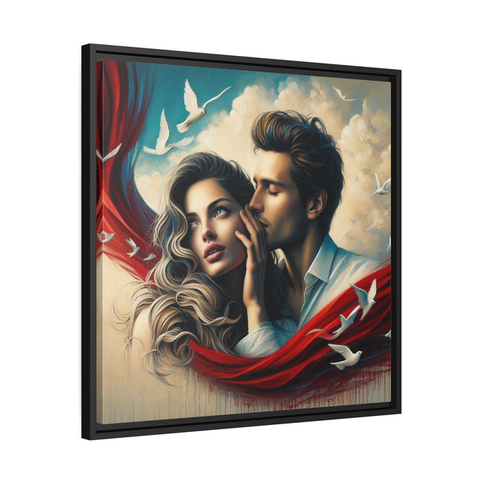 Elegant Whisper - Premium Valentine Canvas Print with Black Pinewood Frame