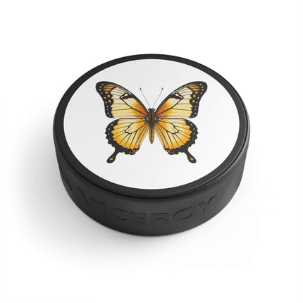 Elite Customized Black Hockey Puck: Luxe Fan Essential