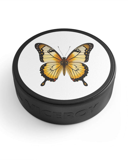 Elite Customized Black Hockey Puck: Luxe Fan Essential