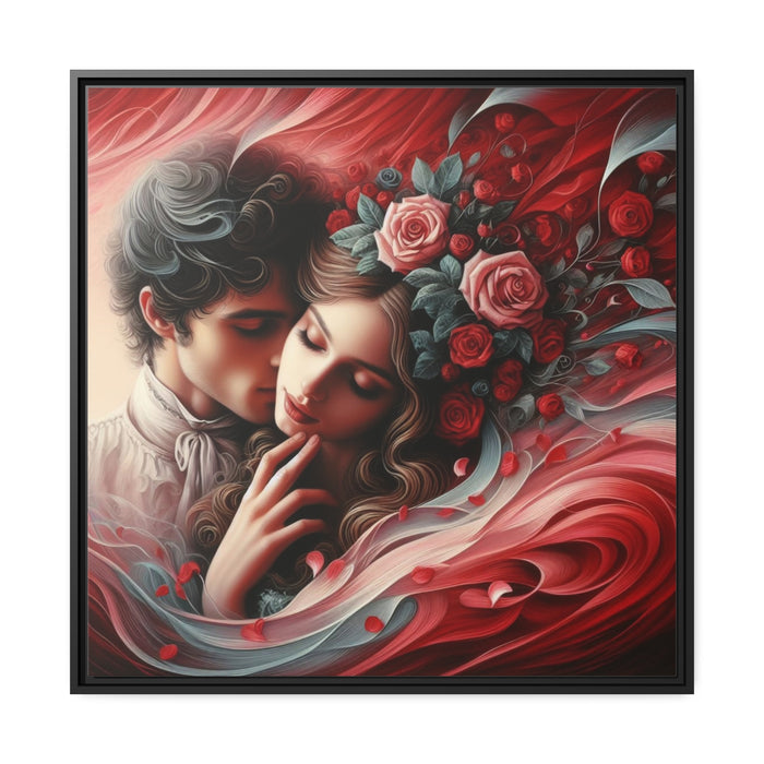 Whispering - Valentine Matte Canvas Picture Frame - Elegant Interior Accent