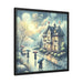 Sophisticated Noir Pinewood Wall Art with Eco-Friendly Canvas
