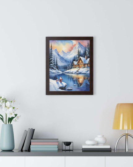 Sustainable Elegance: Eco-Friendly Fantasy Christmas Vertical Wall Art