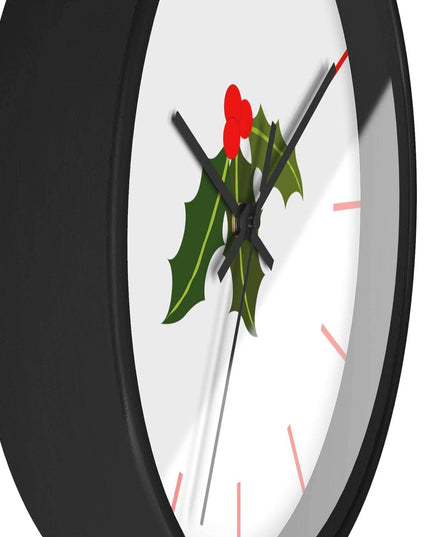 Elegant Artisanal Wooden Wall Clock with Lively Print Design