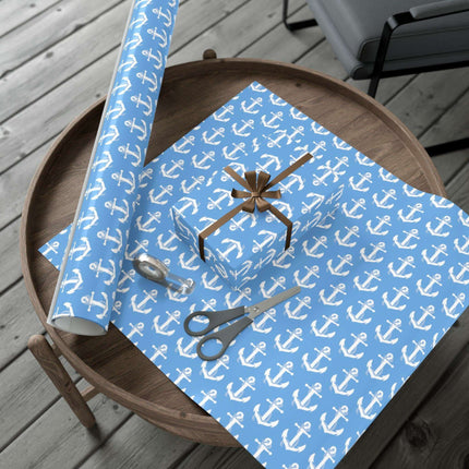 Nautical Elegance: Premium Anchor Gift Wrapping Paper Collection