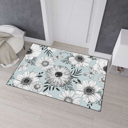 Elegant Floral Executive Area Rug with Enhanced Safety Features