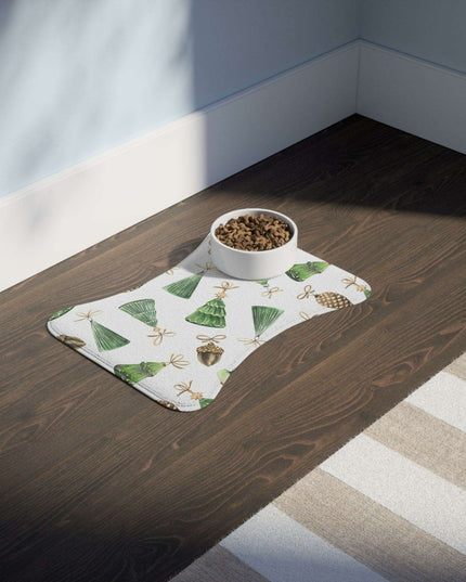 Customizable Whimsical Pet Feeding Mats - Fun Bone & Fish Designs