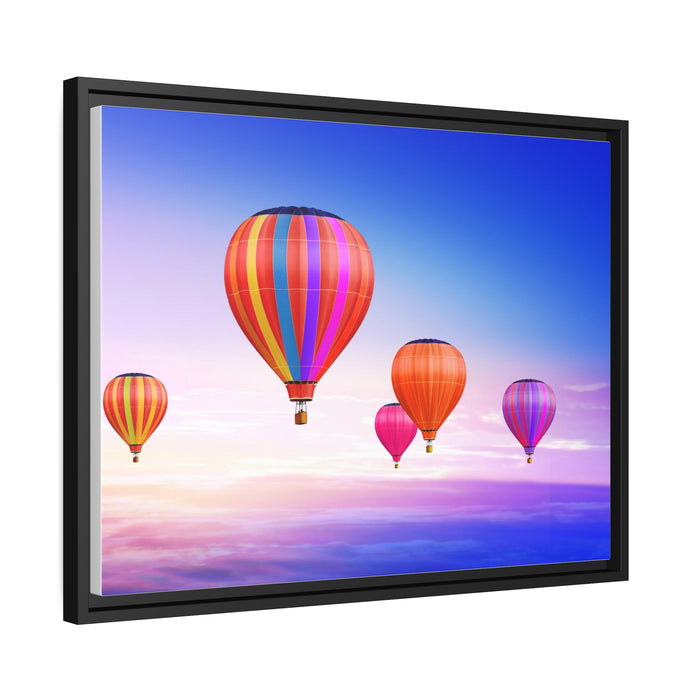Elite Black Pinewood Framed Canvas Art with Special Coating for Vibrant Designs