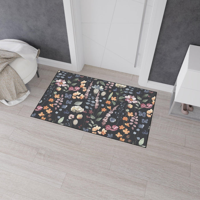 Elite Vintage Floral Floor Mat with Stylish Non-Slip Backing by Maison d'Elite