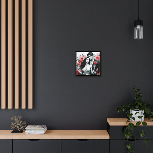 Sophisticated Elite Matte Canvas Set in Stylish Black Pinewood Frame