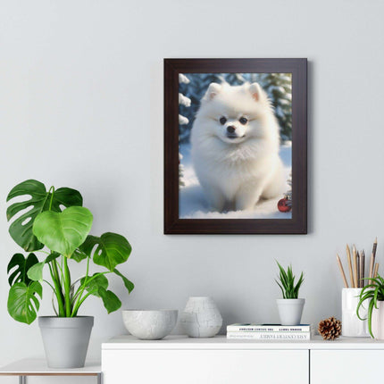 Eco-Friendly Winter Puppy Art Print Collection with Acrylic Protection