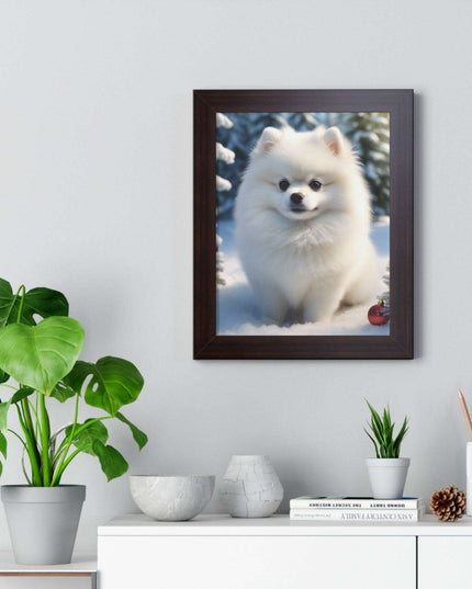 Eco-Friendly Winter Puppy Art Print Collection with Acrylic Protection