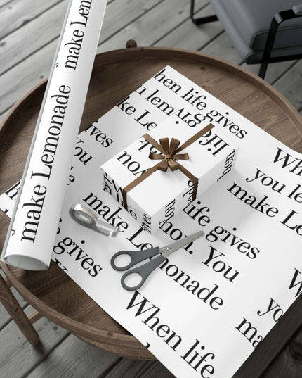 Elegant Lemon-Themed Gift Wrap Paper for Distinctive Presentations