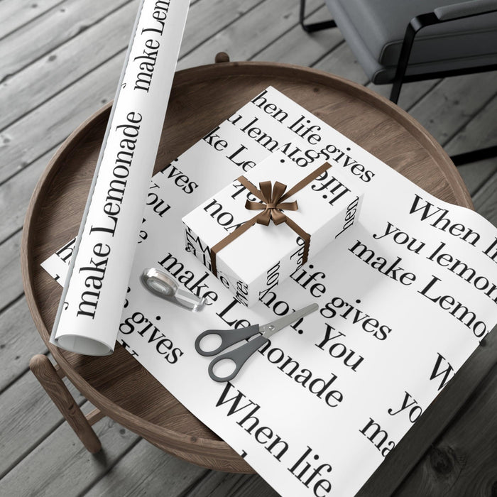Elegant Lemon-Themed Gift Wrap Paper for Distinctive Presentations